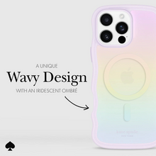 Load image into Gallery viewer, Kate Spade Wave MagSafe Case for iPhone 16 Pro Max Opal Iridescent