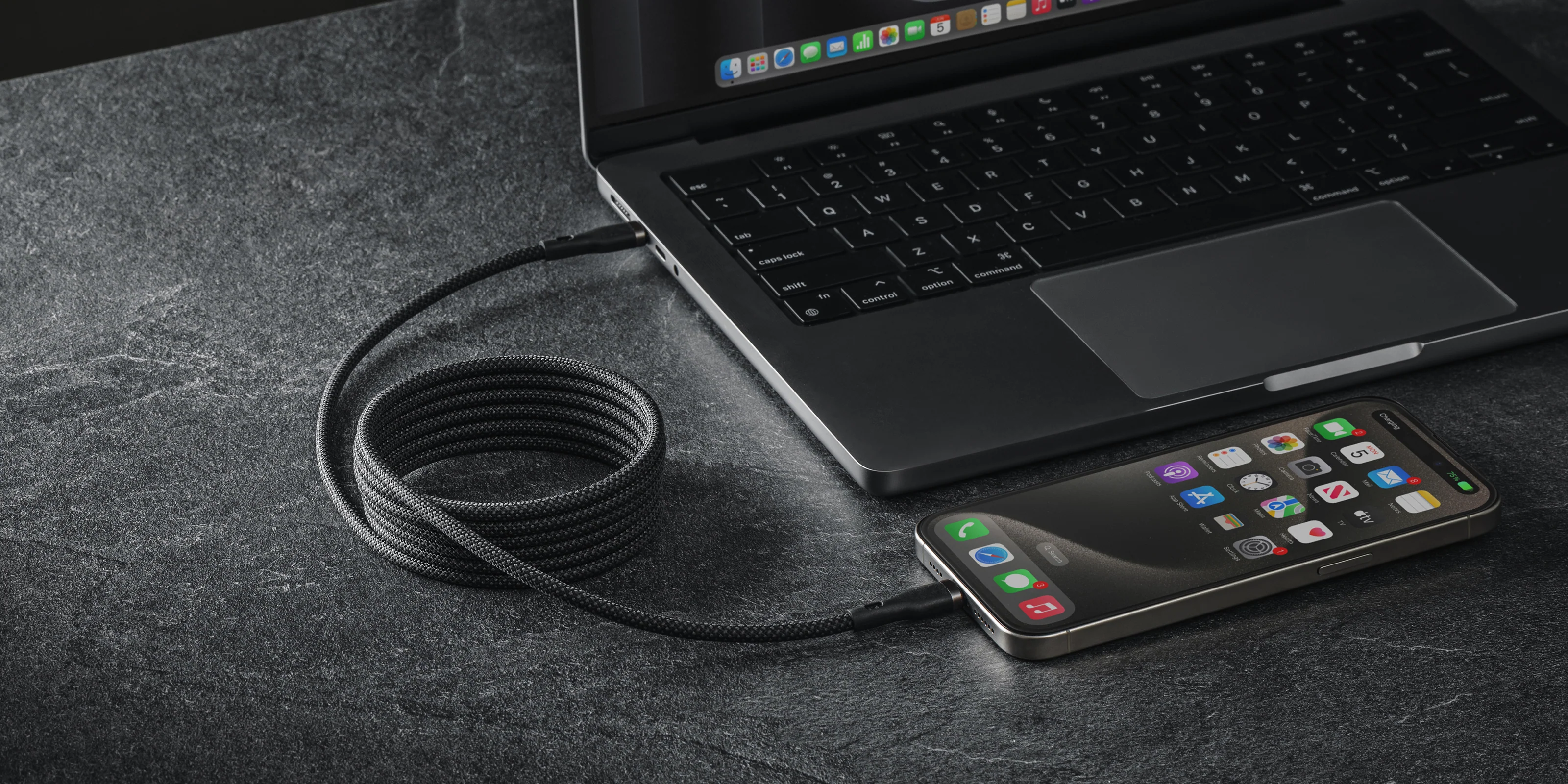 MagEasy Magnetic Fast Charging & Data Sync Cable USB-C to USB-C 240W 2M