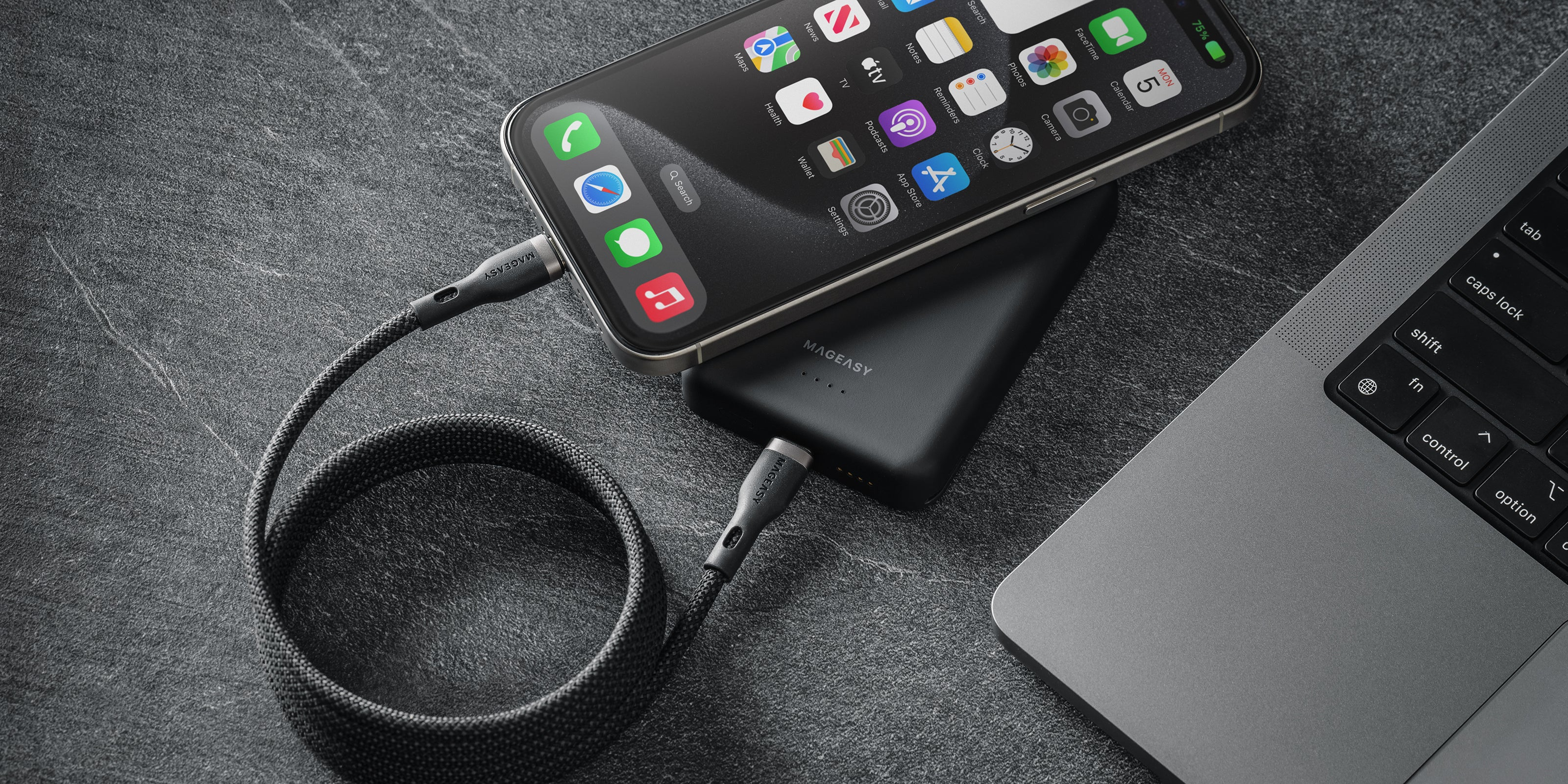 MagEasy Magnetic Fast Charging & Data Sync Cable USB-C to USB-C 240W 2M