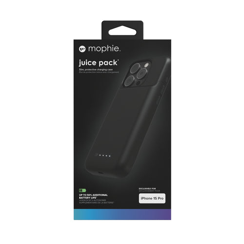 Mophie Juice Pack  2400mAh Battery Case iPhone 15 Pro - Black