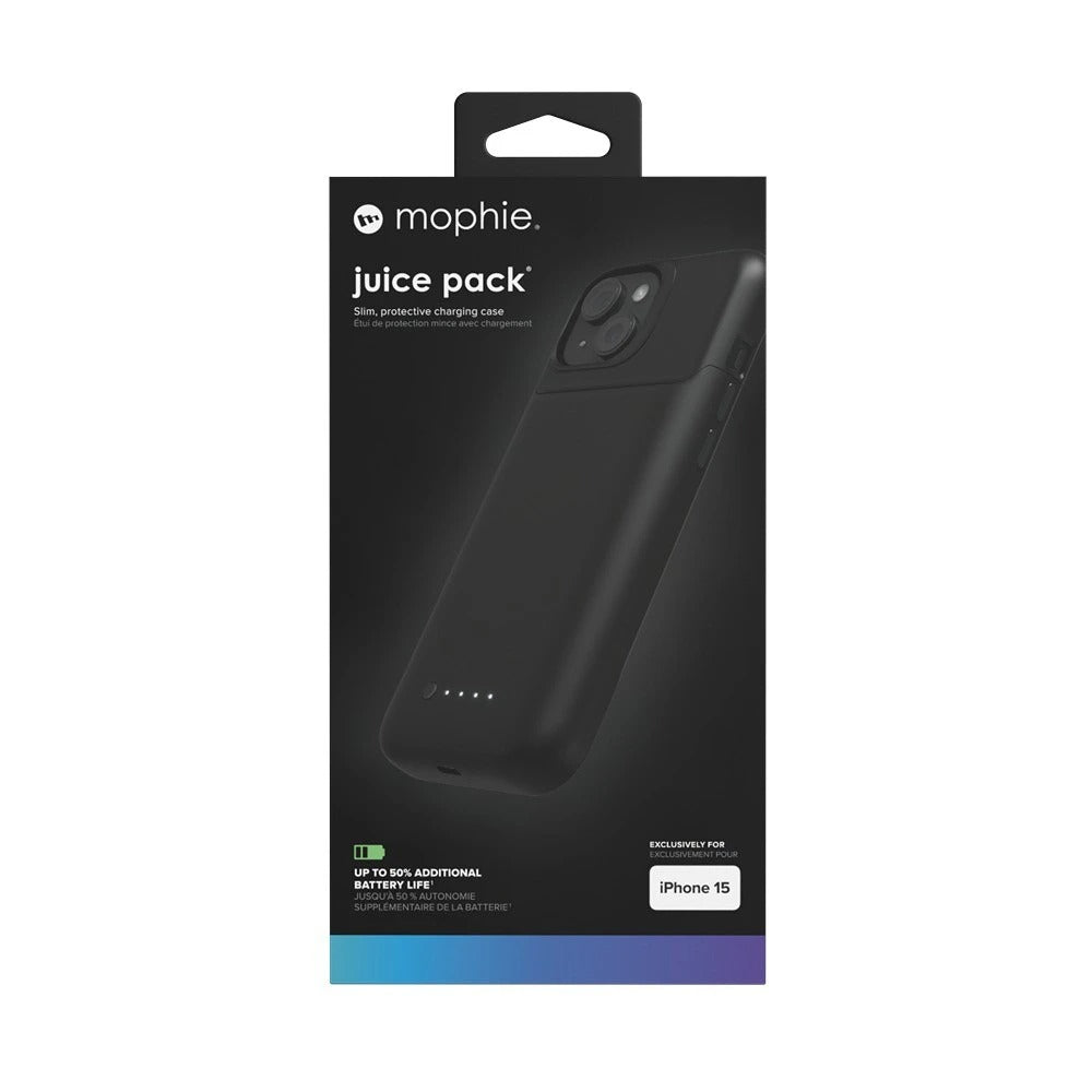 Mophie Juice Pack  2400mAh Battery Case iPhone 15 - Black