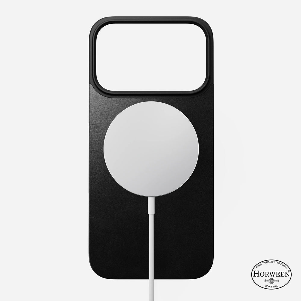 nomad horween case for iphone 17 pro max black magnetic charging