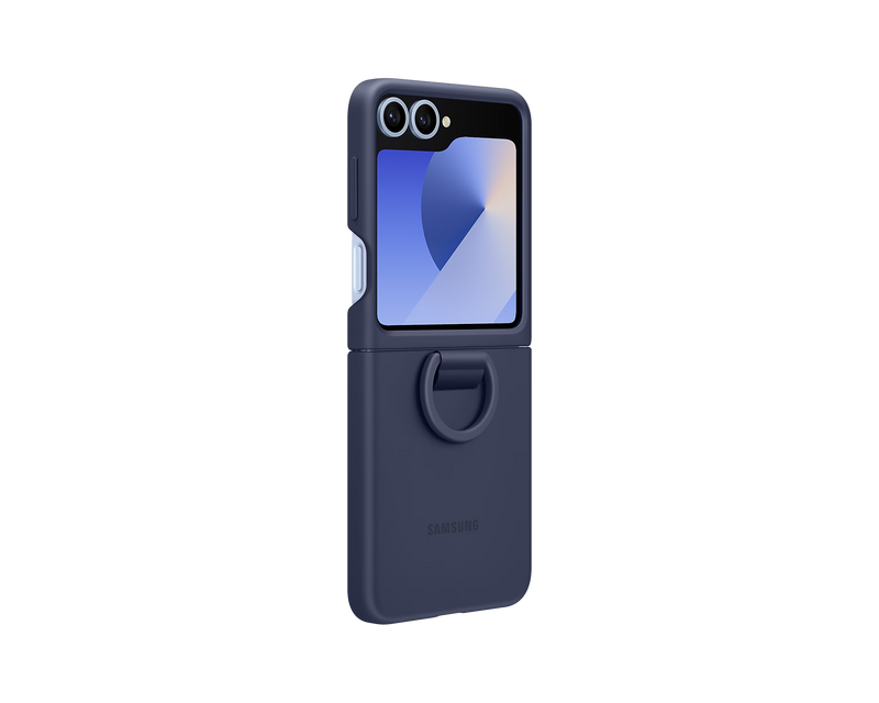 Samsung Original Silicone Case Samsung Galaxy Z Flip 6 / Flip 7 FE with Ring - Navy