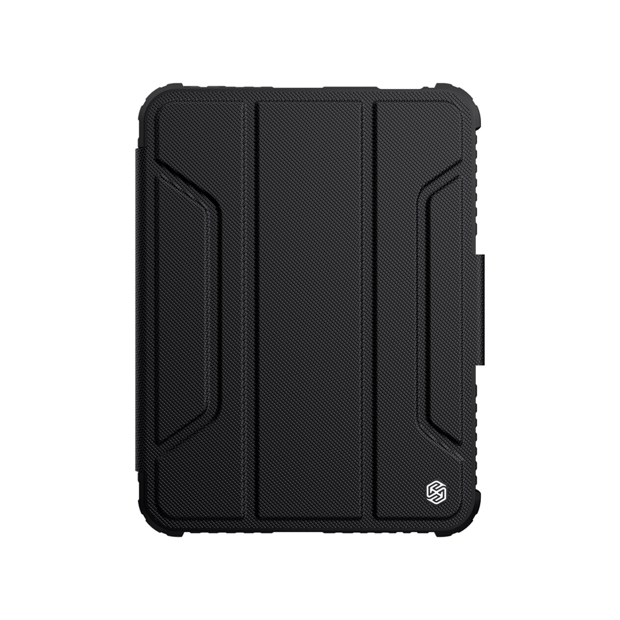 Rugged Bumper Leather Pro Case for iPad Pro 11 2nd/3rd and iPad Air 4/5 - Black