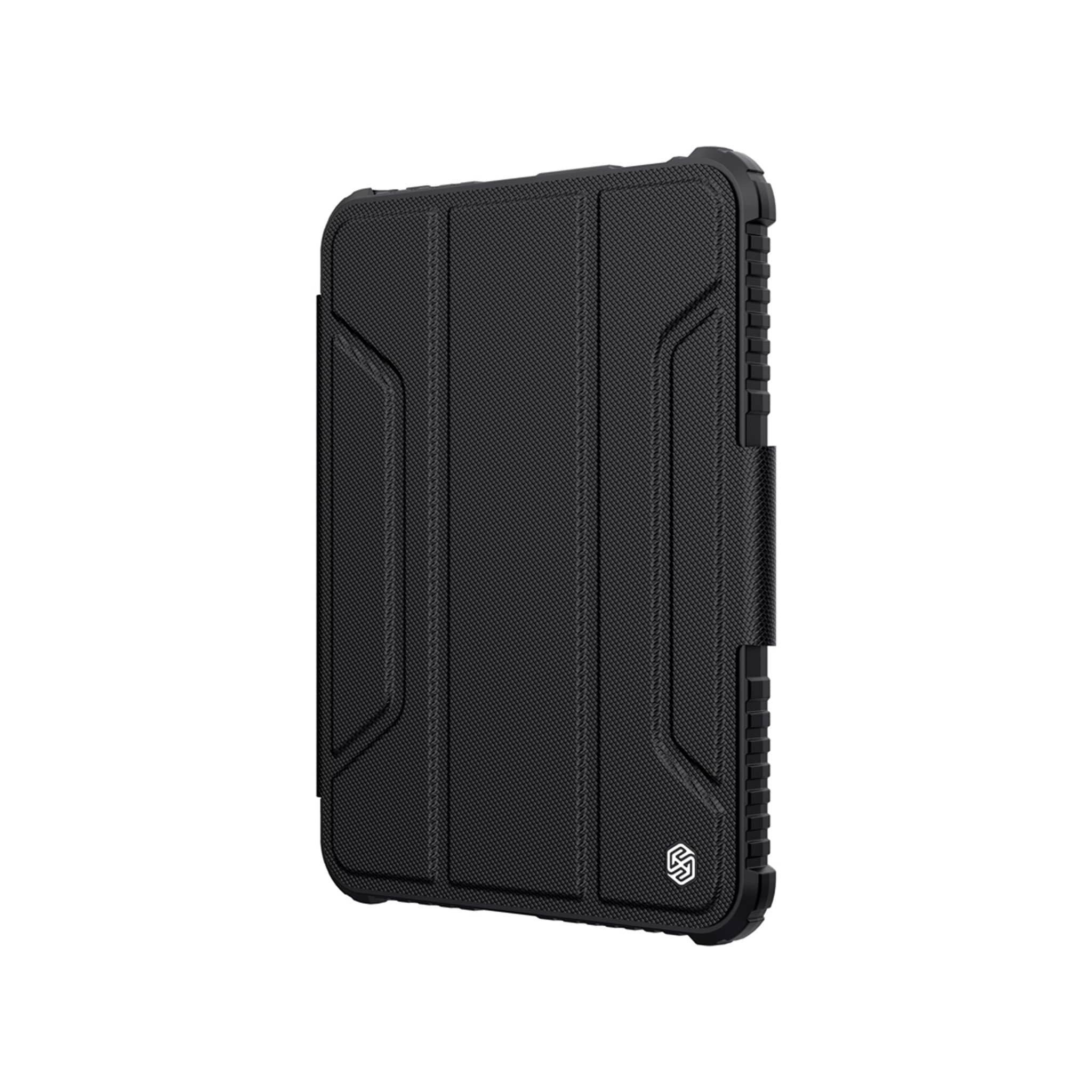 Rugged Bumper Leather Pro Case for iPad Pro 11 2nd/3rd and iPad Air 4/5 - Black