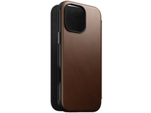 Load image into Gallery viewer, Nomad Modern Leather Folio Case for iPhone 16 Pro Max - Brown