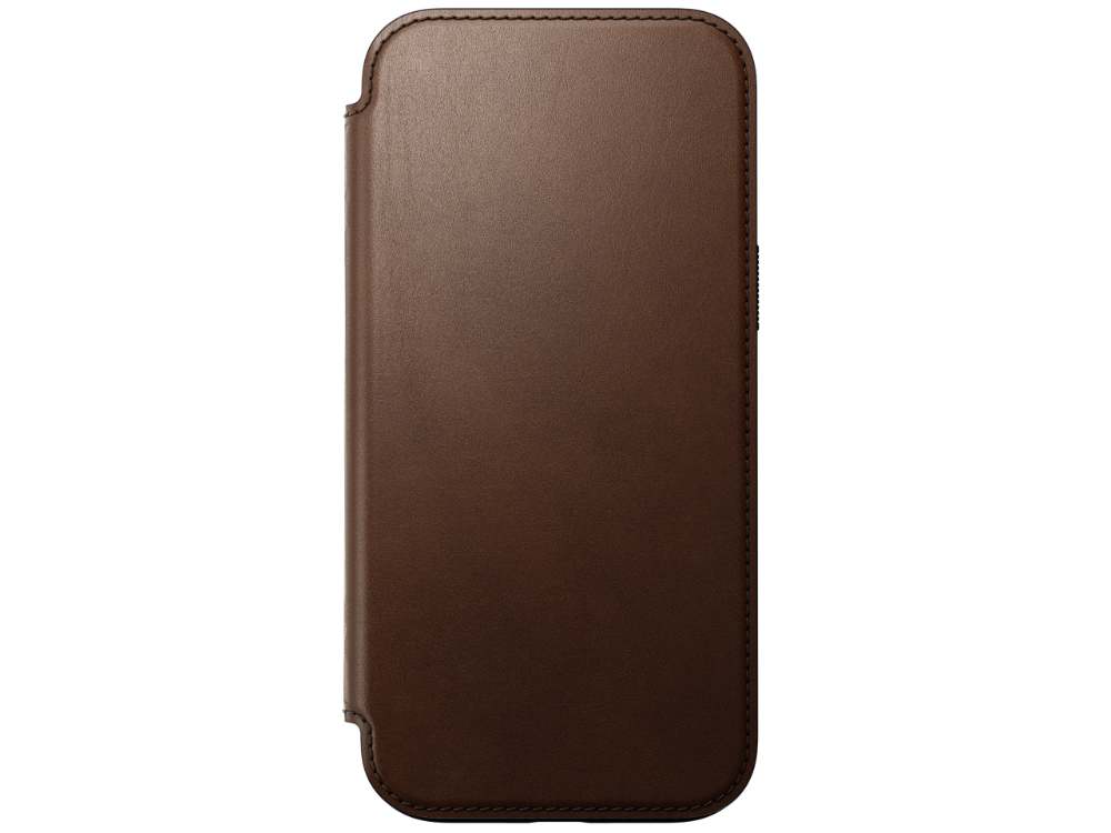 Nomad Modern Leather Folio Case for iPhone 16 Pro Max - Brown