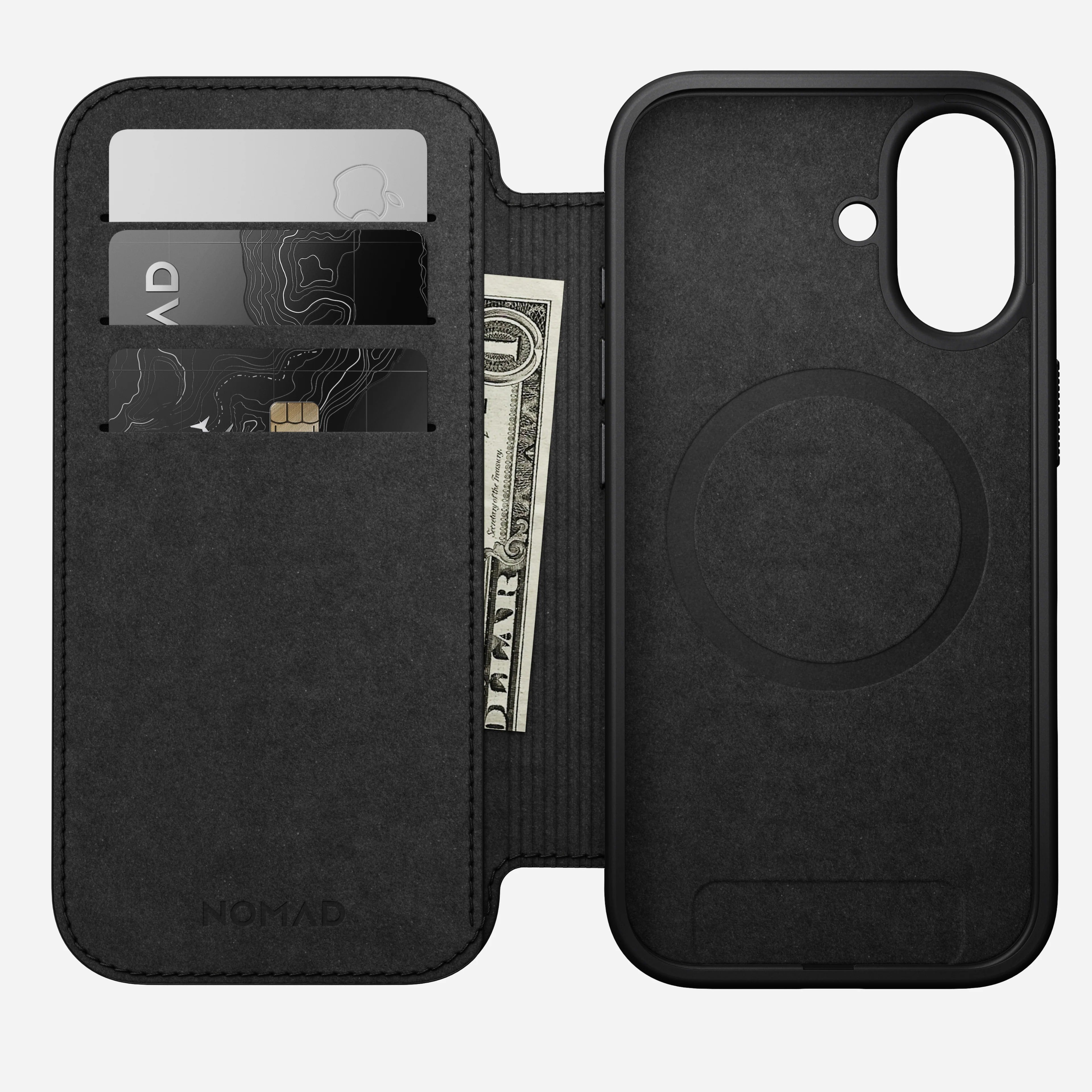 nomad folio folio case for iphone 17 black edge stitching