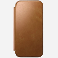 nomad folio folio case for iphone 17 pro max english tan front cover