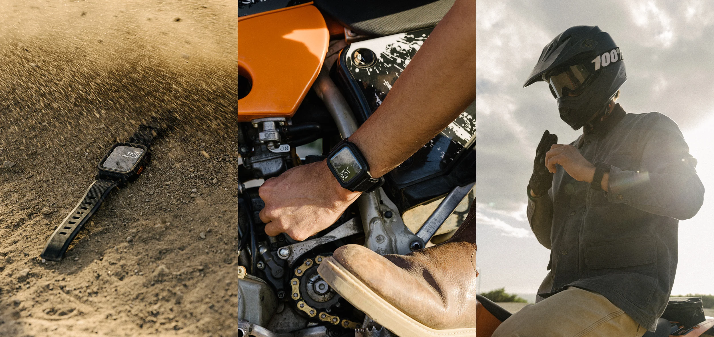 Nomad Rugged Apple Watch Case & Band 44m / 45mm - Black Hardware