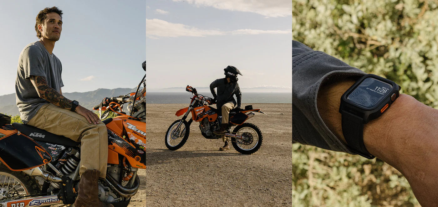 Nomad Rugged Apple Watch Case & Band 44m / 45mm - Black Hardware