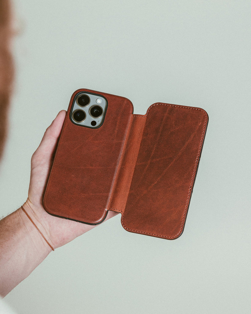 Nomad Horween Leather FOLIO Case for iPhone 16 Pro Max - Olde Dublin Limited Ed