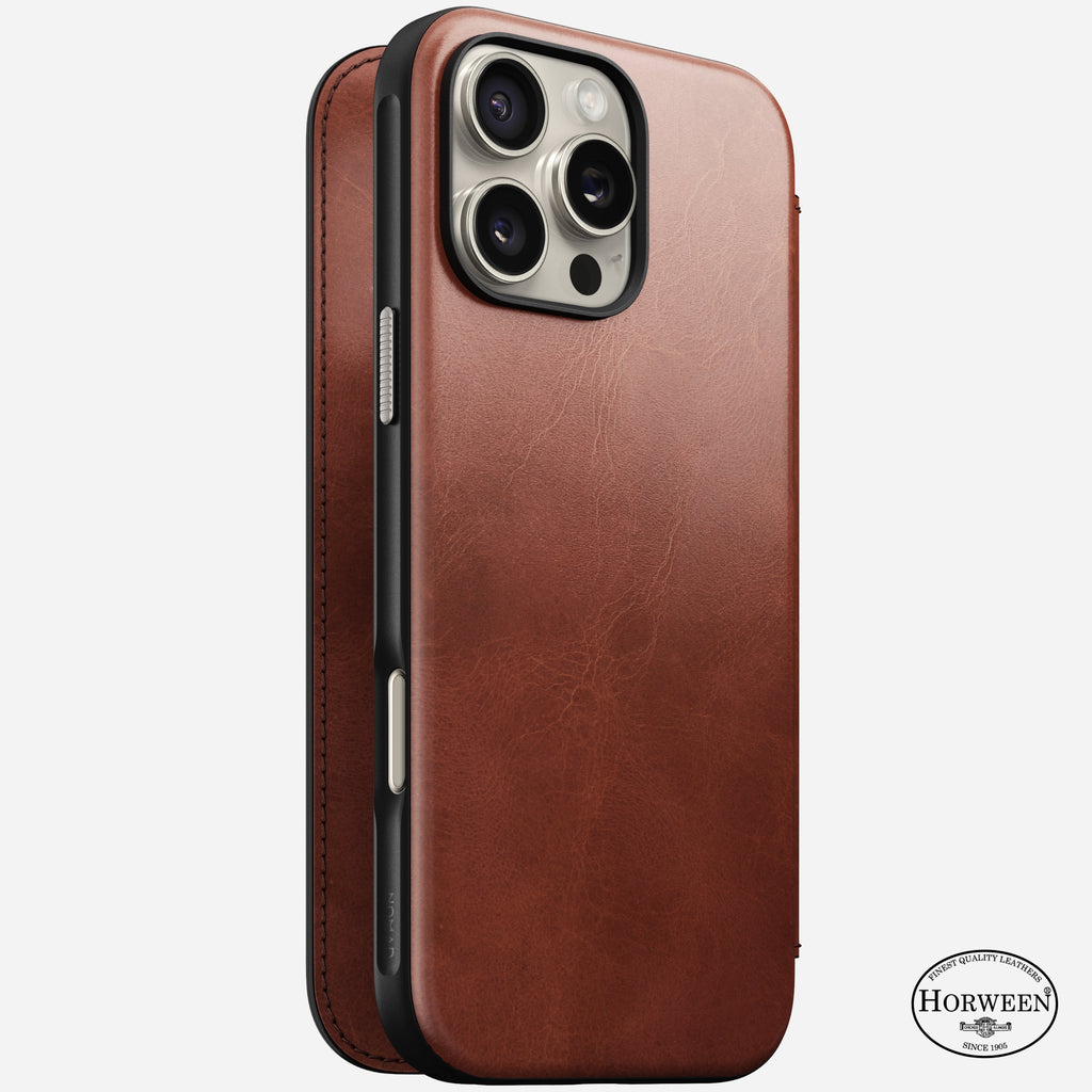 Nomad Horween Leather FOLIO Case for iPhone 16 Pro Max - Olde Dublin Limited Ed