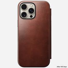 Load image into Gallery viewer, Nomad Horween Leather FOLIO Case for iPhone 16 Pro Max - Olde Dublin Limited Ed