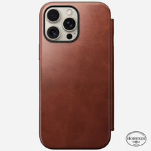 Load image into Gallery viewer, Nomad Horween Leather FOLIO Case for iPhone 16 Pro - Olde Dublin Limited Ed