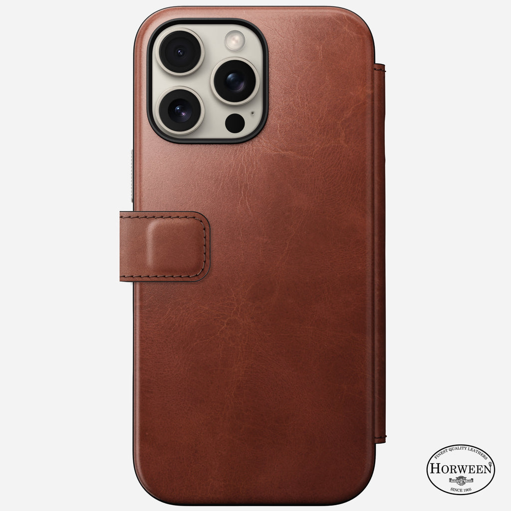 Nomad Horween Leather FOLIO Case for iPhone 16 Pro - Olde Dublin Limited Ed