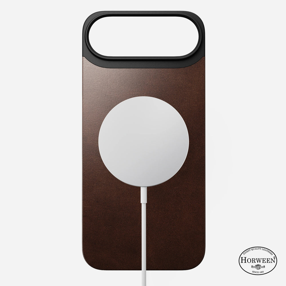 nomad horween case for iphone 17 air brown patina finish