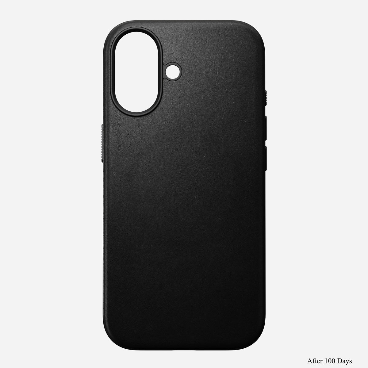 nomad modern leather case for iphone 17 black front view