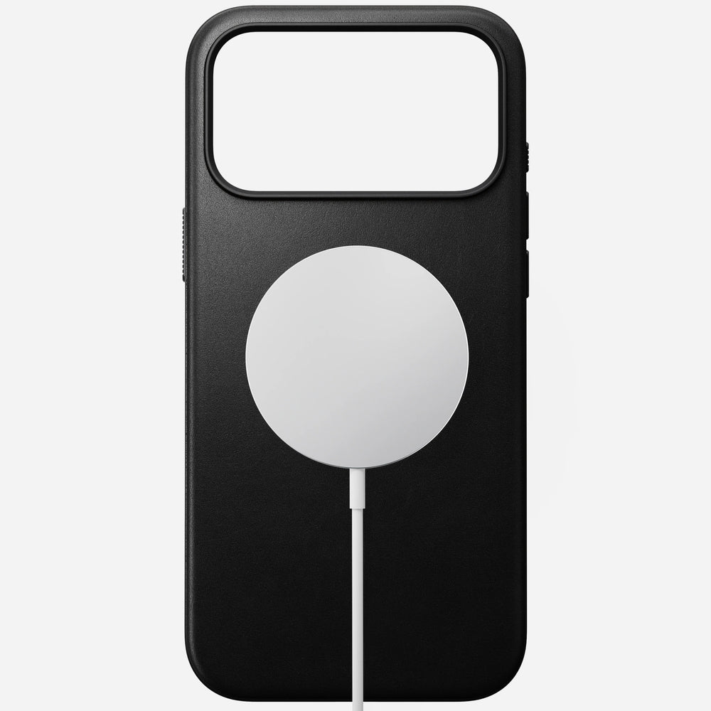 nomad modern leather case for iphone 17 pro black grippy sides