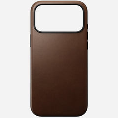 nomad modern leather case for iphone 17 pro max brown back protection