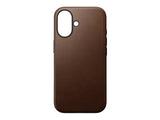 Nomad Modern Leather Case for iPhone 16 Plus 6.7 - Brown