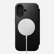 Load image into Gallery viewer, Nomad Modern Premium Leather Folio Case iPhone 16 Standard 6.1 - Black