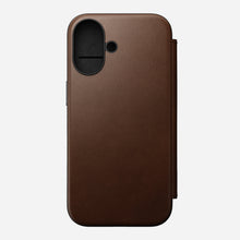 Load image into Gallery viewer, Nomad Modern Premium Leather Folio Case iPhone 16 Standard 6.1 - Brown