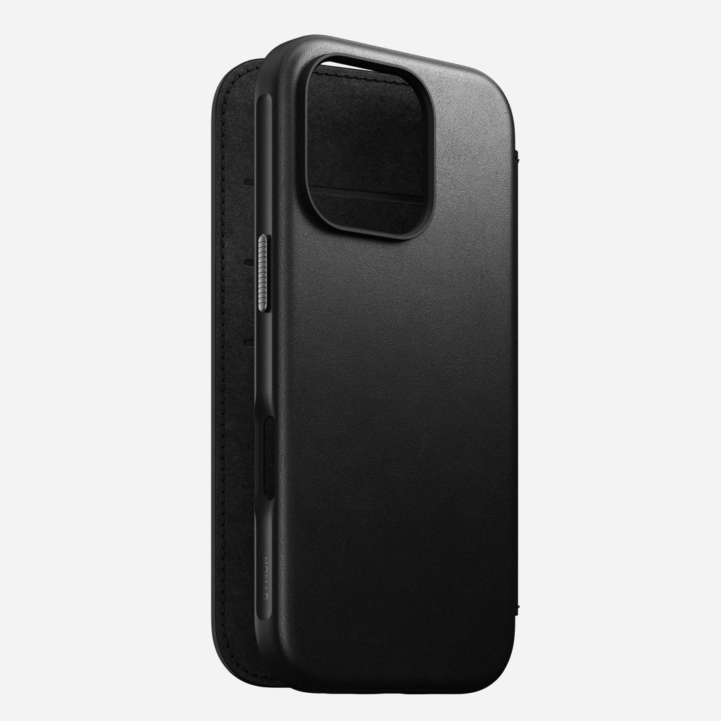 Nomad Modern Premium Leather Folio Case iPhone 16 Pro 6.3 - Black