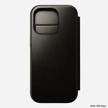 Load image into Gallery viewer, Nomad Modern Premium Leather Folio Case iPhone 16 Pro 6.3 - Black