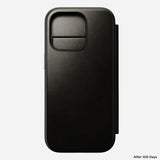 Nomad Modern Premium Leather Folio Case iPhone 16 Pro 6.3 - Black