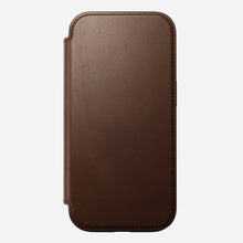 Load image into Gallery viewer, Nomad Modern Premium Leather Folio Case iPhone 16 Pro 6.3 - Brown