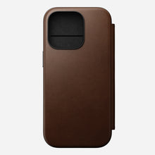 Load image into Gallery viewer, Nomad Modern Premium Leather Folio Case iPhone 16 Pro 6.3 - Brown