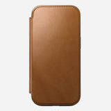 Nomad Modern Premium Leather Folio Case iPhone 16 Pro Max 6.9 - English Tan