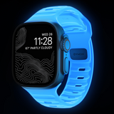 Nomad Sport Band Icy Blue Glow for Apple Watch 44-49mm – Limited Edition Glow 2.0