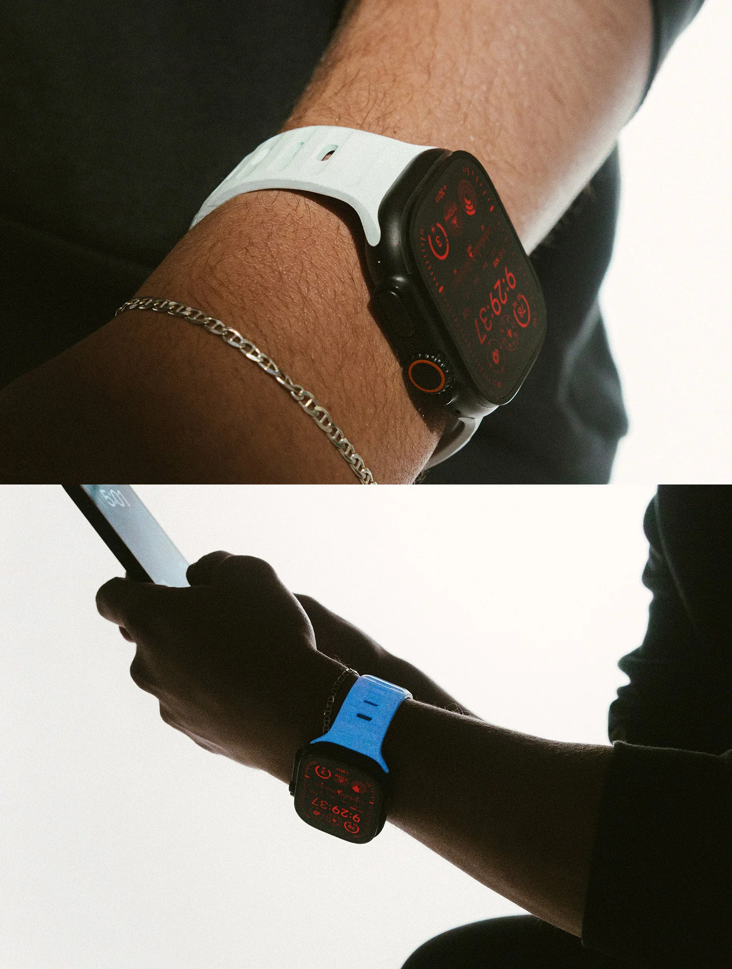 Nomad Sport Band Icy Blue Glow for Apple Watch 38-42mm – Limited Edition Glow 2.0