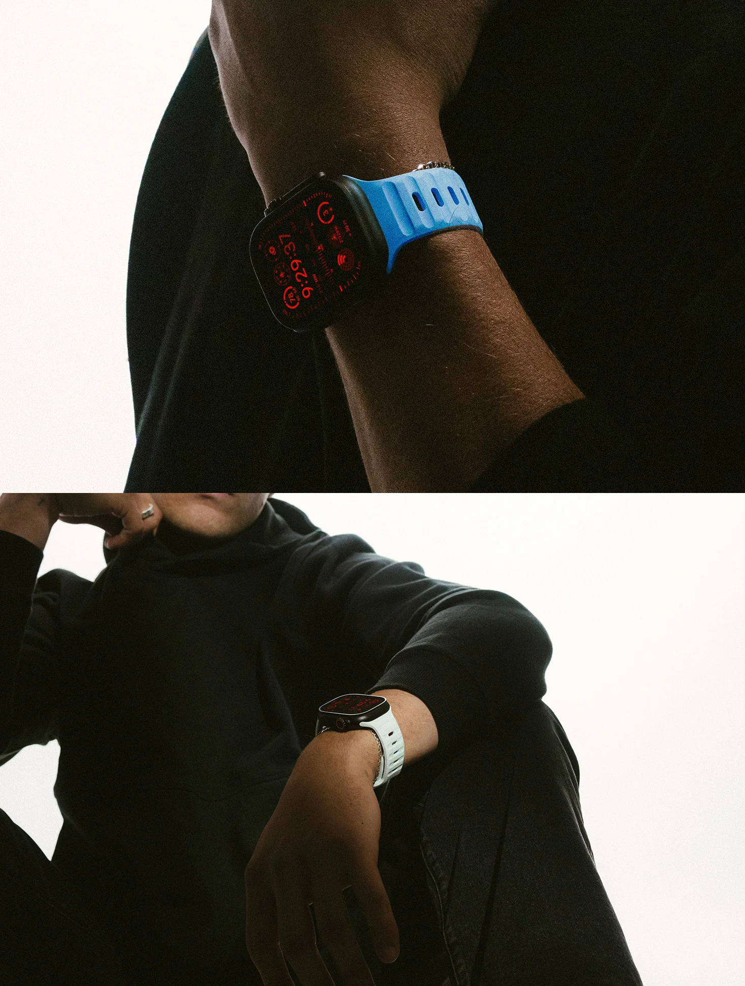 Nomad Sport Band Icy Blue Glow for Apple Watch 38-42mm – Limited Edition Glow 2.0