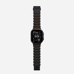 Nomad Stratos Titanium Apple Watch Ultra 1 - 3 / 42-49mm / Series 1-11 & SE - Black / Orange