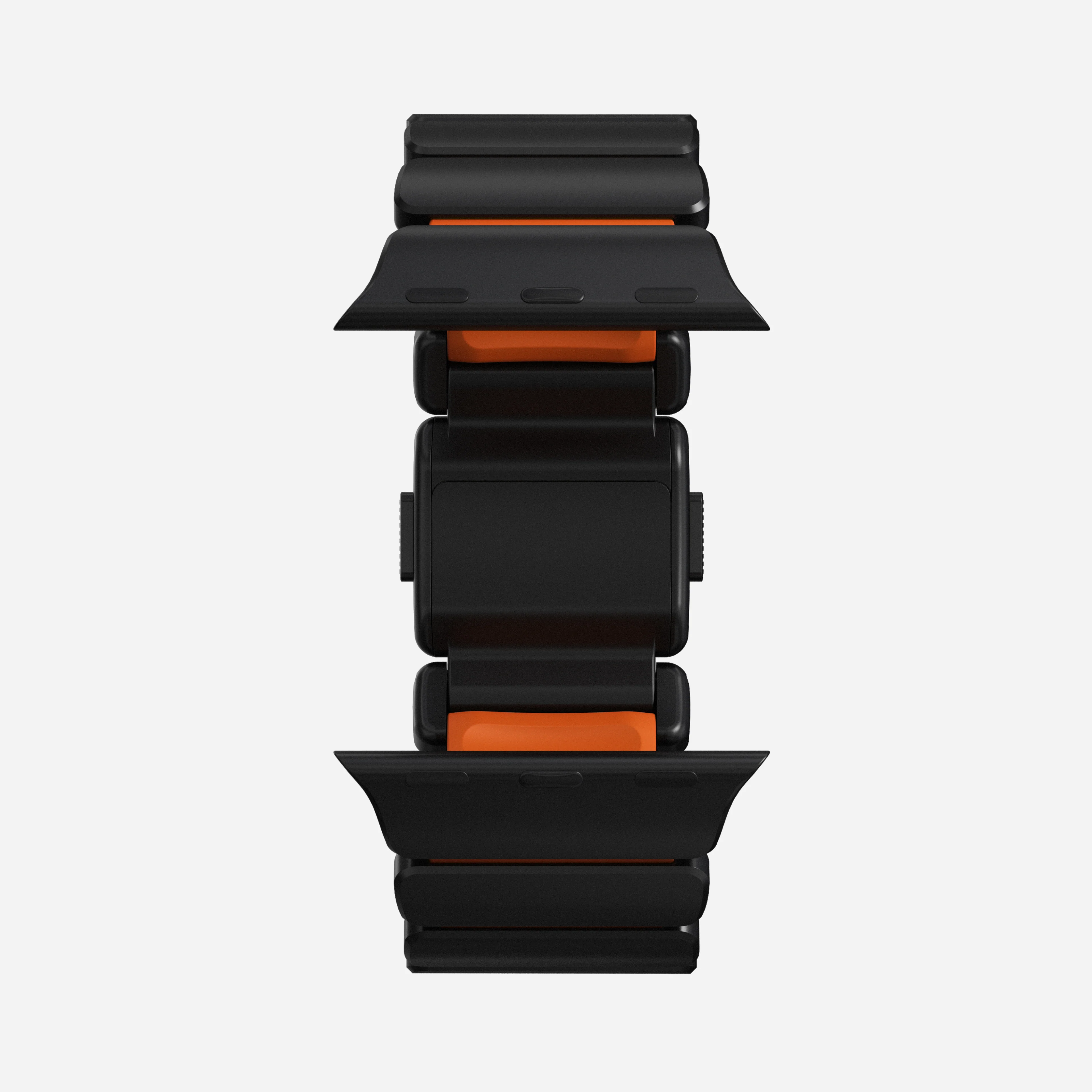 Nomad Stratos Titanium Apple Watch Ultra 1 - 3 / 42-49mm / Series 1-11 & SE - Black / Orange