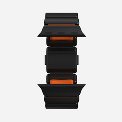 Nomad Stratos Titanium Apple Watch Ultra 1 - 3 / 42-49mm / Series 1-11 & SE - Black / Orange
