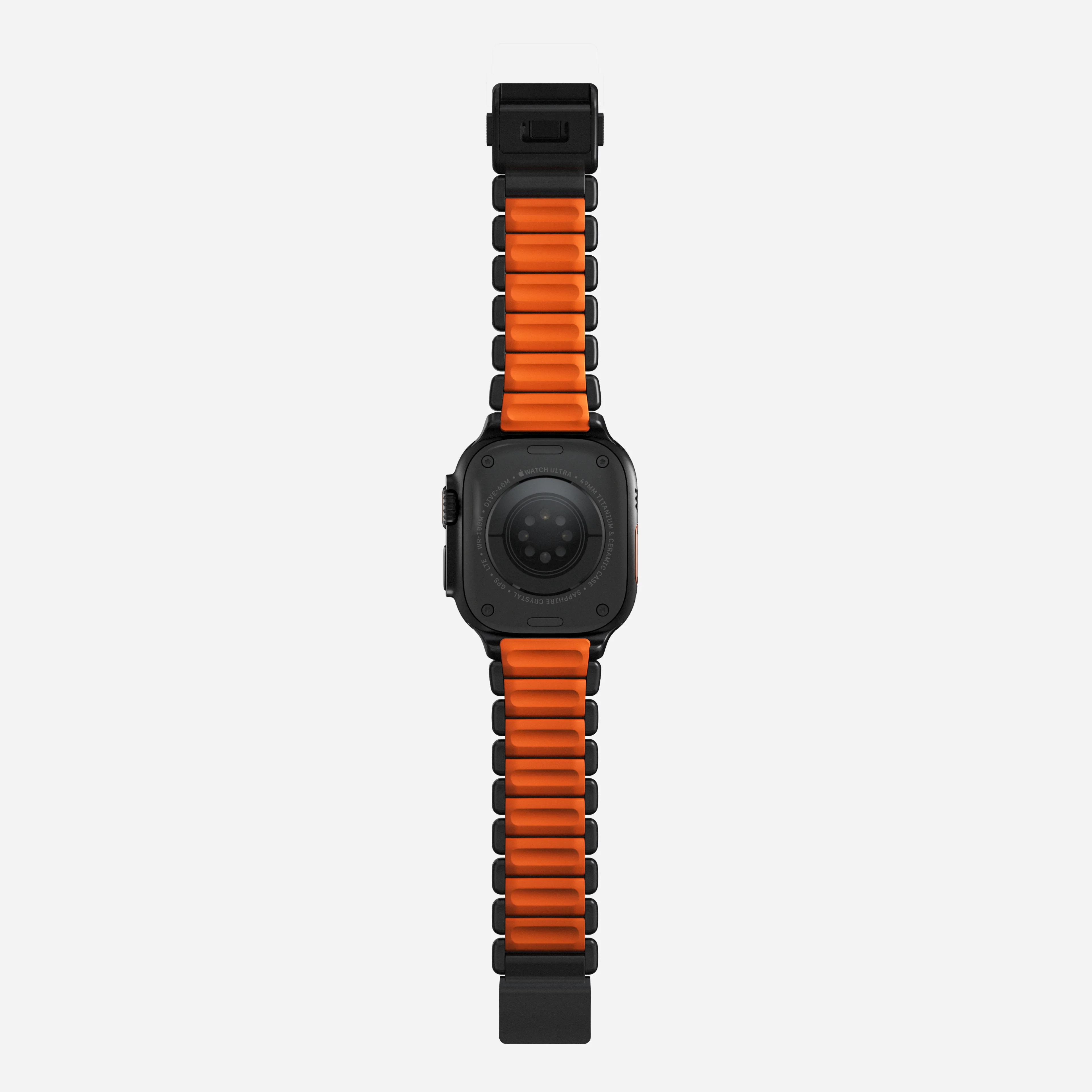 Nomad Stratos Titanium Apple Watch Ultra 1 - 3 / 42-49mm / Series 1-11 & SE - Black / Orange