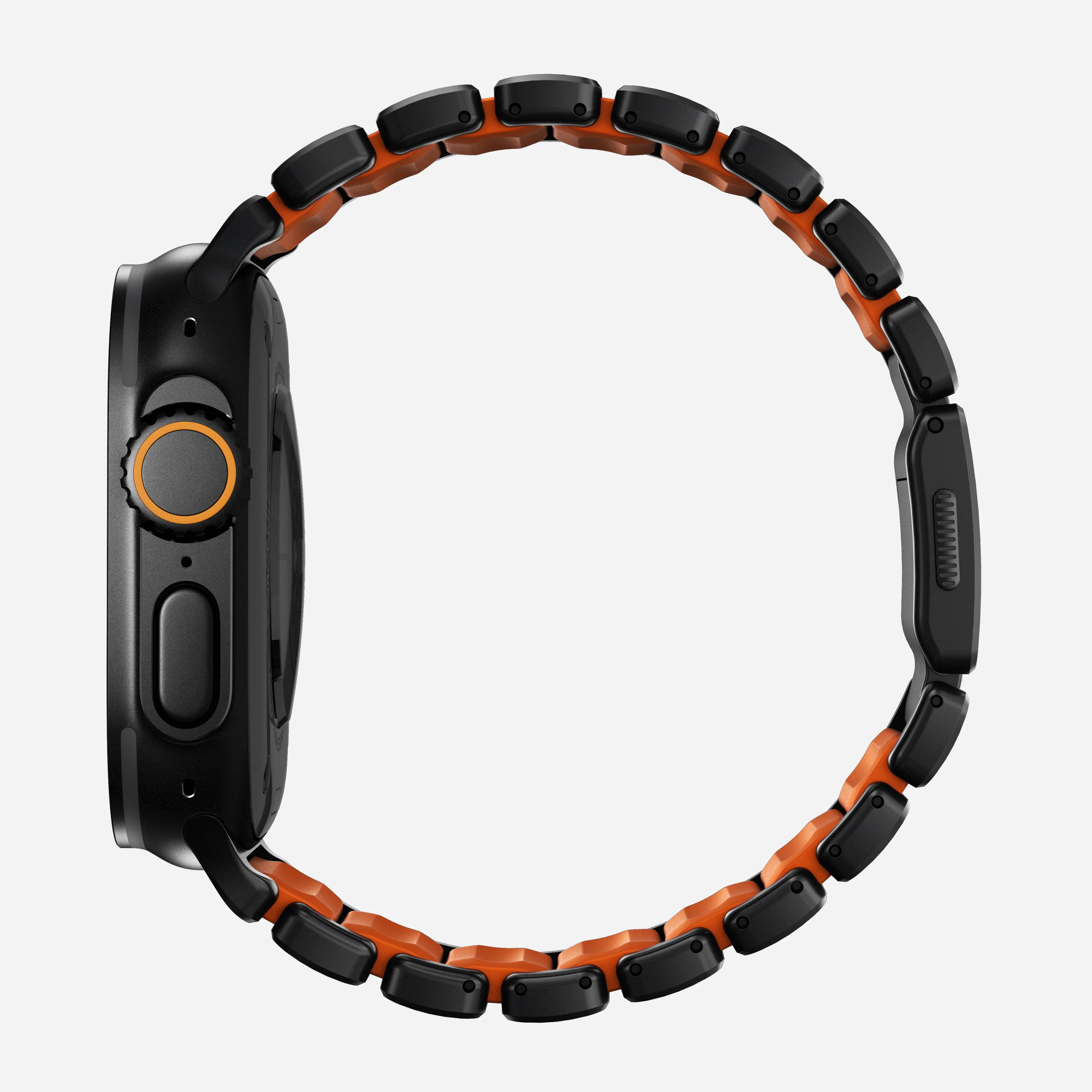 Nomad Stratos Titanium Apple Watch Ultra 1 - 3 / 42-49mm / Series 1-11 & SE - Black / Orange