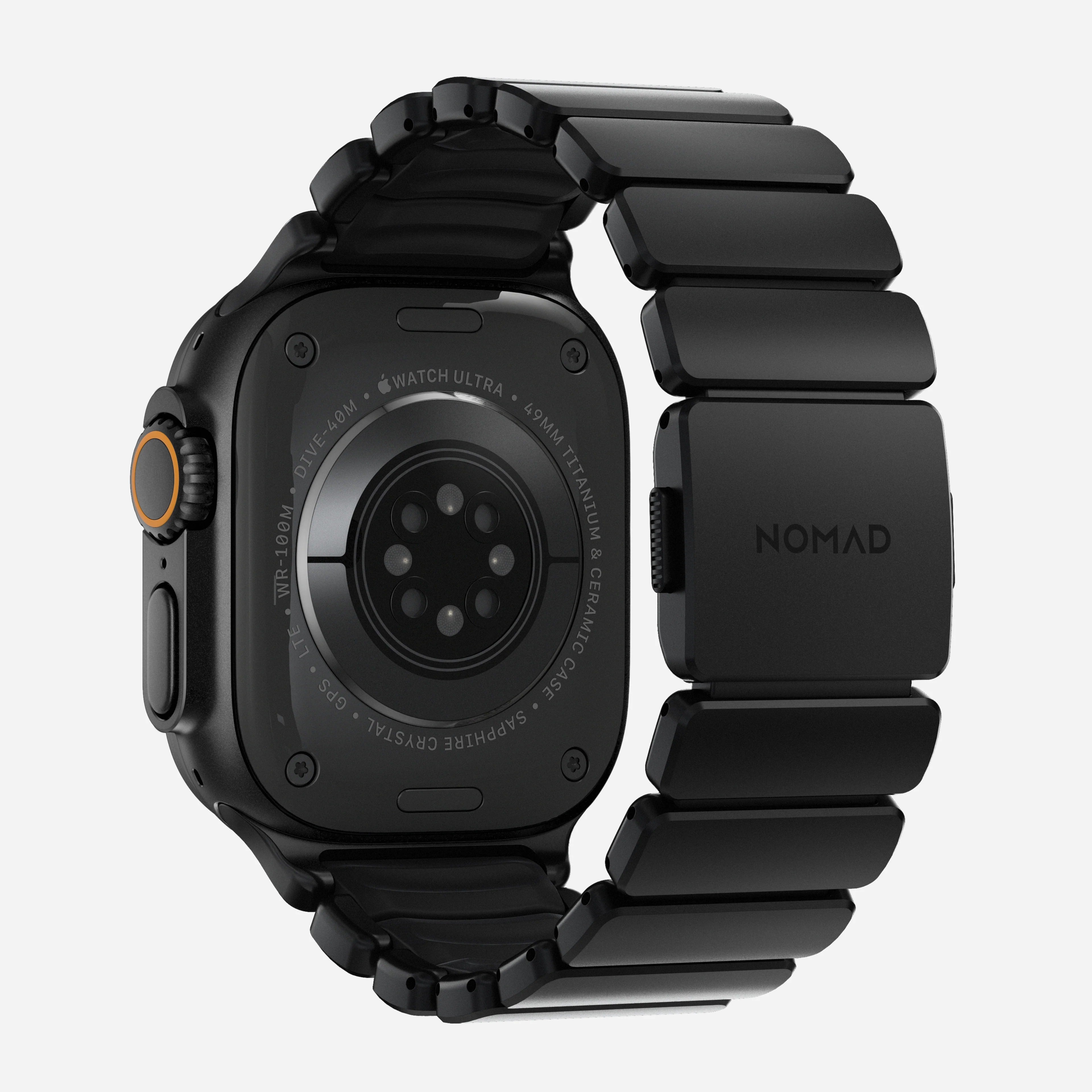 Nomad Stratos Titanium Apple Watch Ultra 1 - 3 / 42-49mm / Series 1-11 & SE - Black / Black