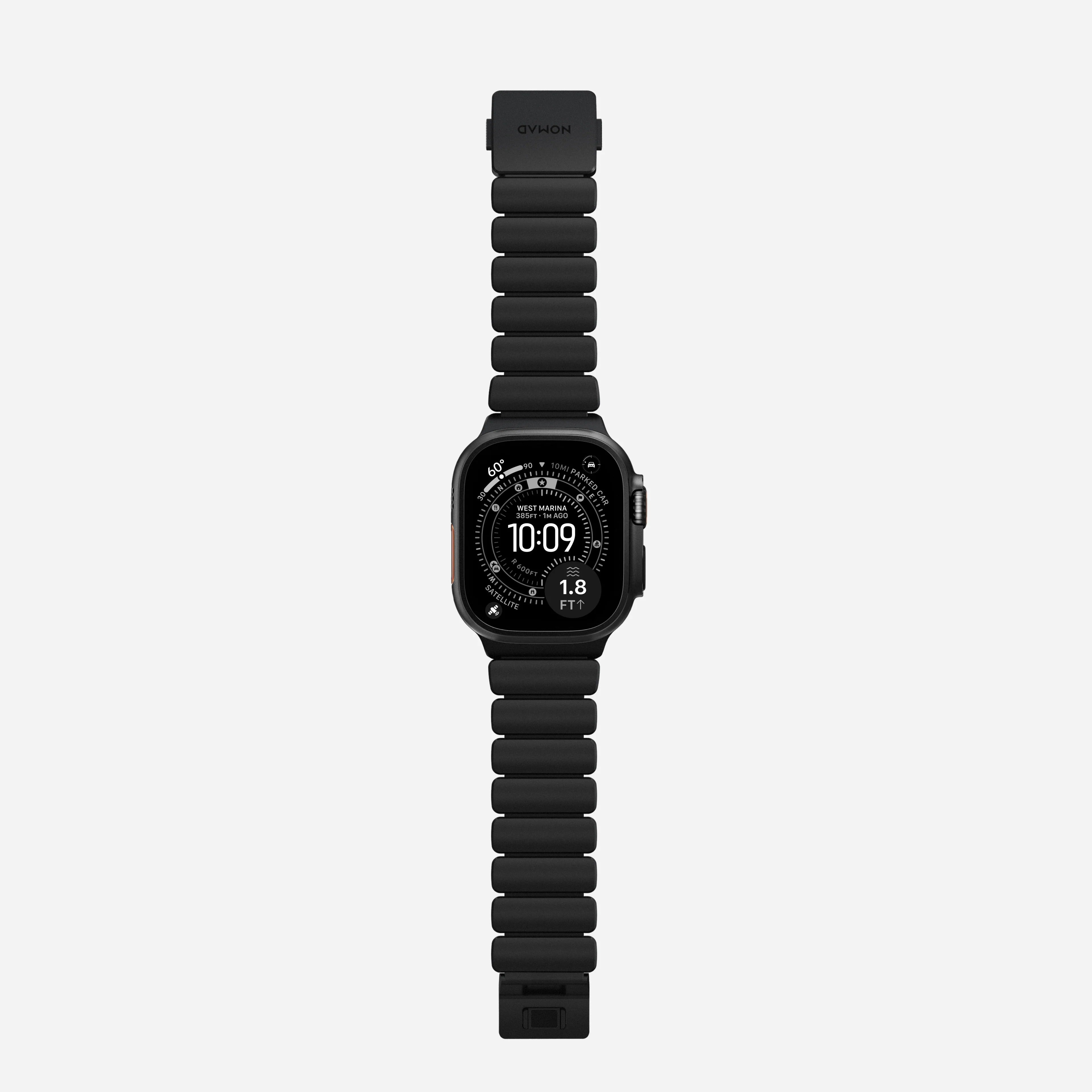 Nomad Stratos Titanium Apple Watch Ultra 1 - 3 / 42-49mm / Series 1-11 & SE - Black / Black