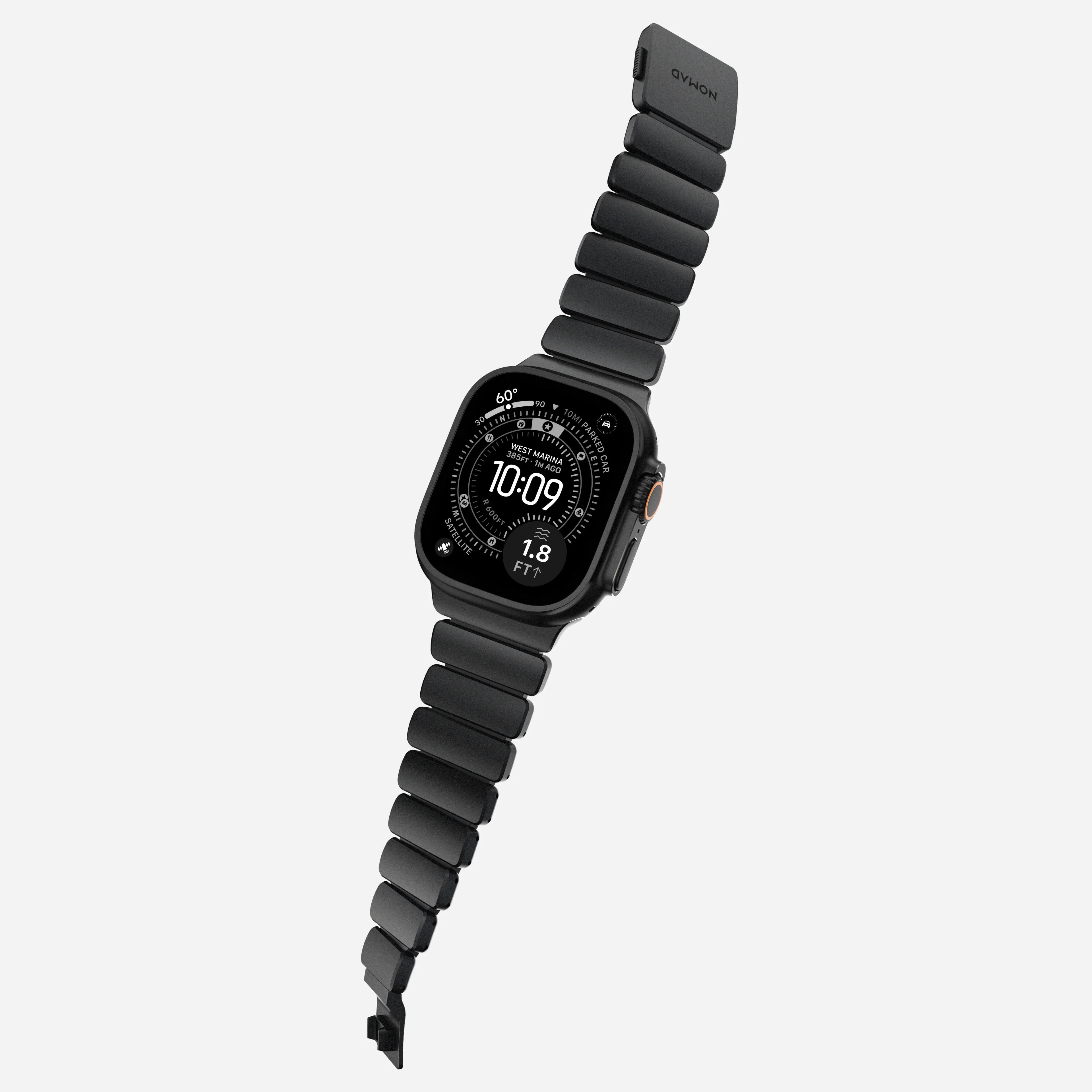 Nomad Stratos Titanium Apple Watch Ultra 1 - 3 / 42-49mm / Series 1-11 & SE - Black / Black