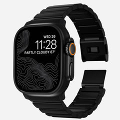 Nomad Stratos Titanium Apple Watch Ultra 1 - 3 / 42-49mm / Series 1-11 & SE - Black / Black