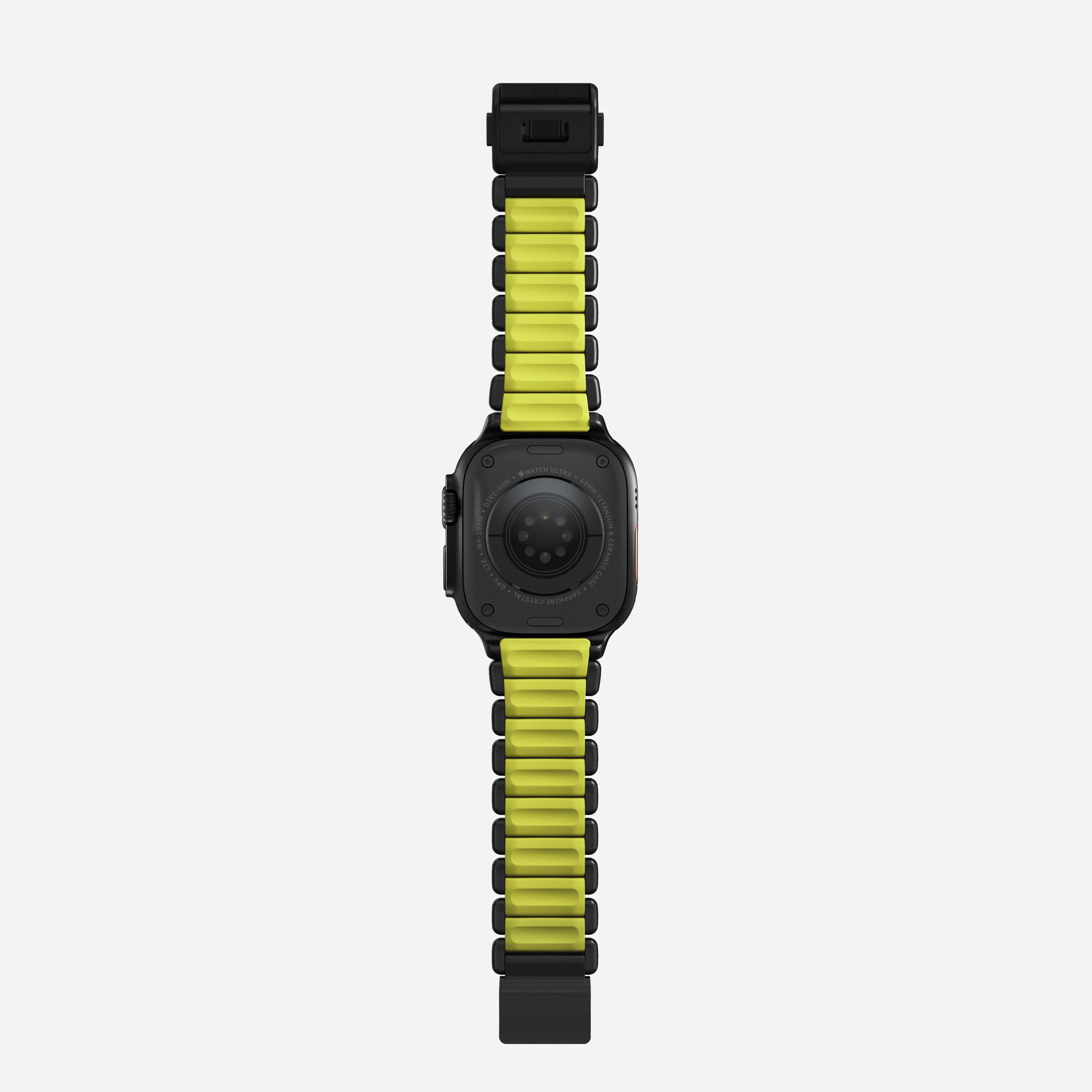 Nomad Stratos Titanium Apple Watch Ultra 1 - 3 / 42-49mm / Series 1-11 & SE - Black / Volt