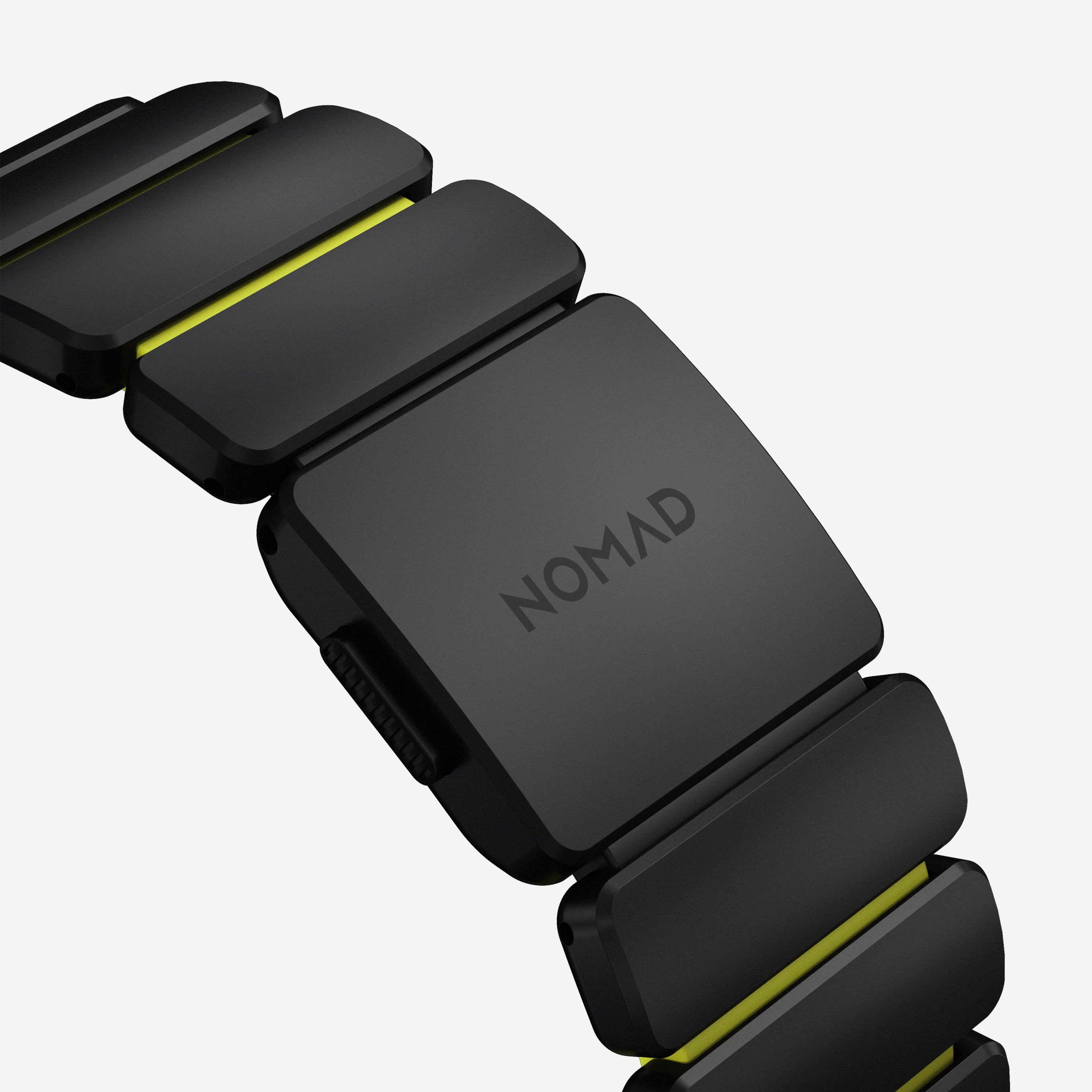 Nomad Stratos Titanium Apple Watch Ultra 1 - 3 / 42-49mm / Series 1-11 & SE - Black / Volt