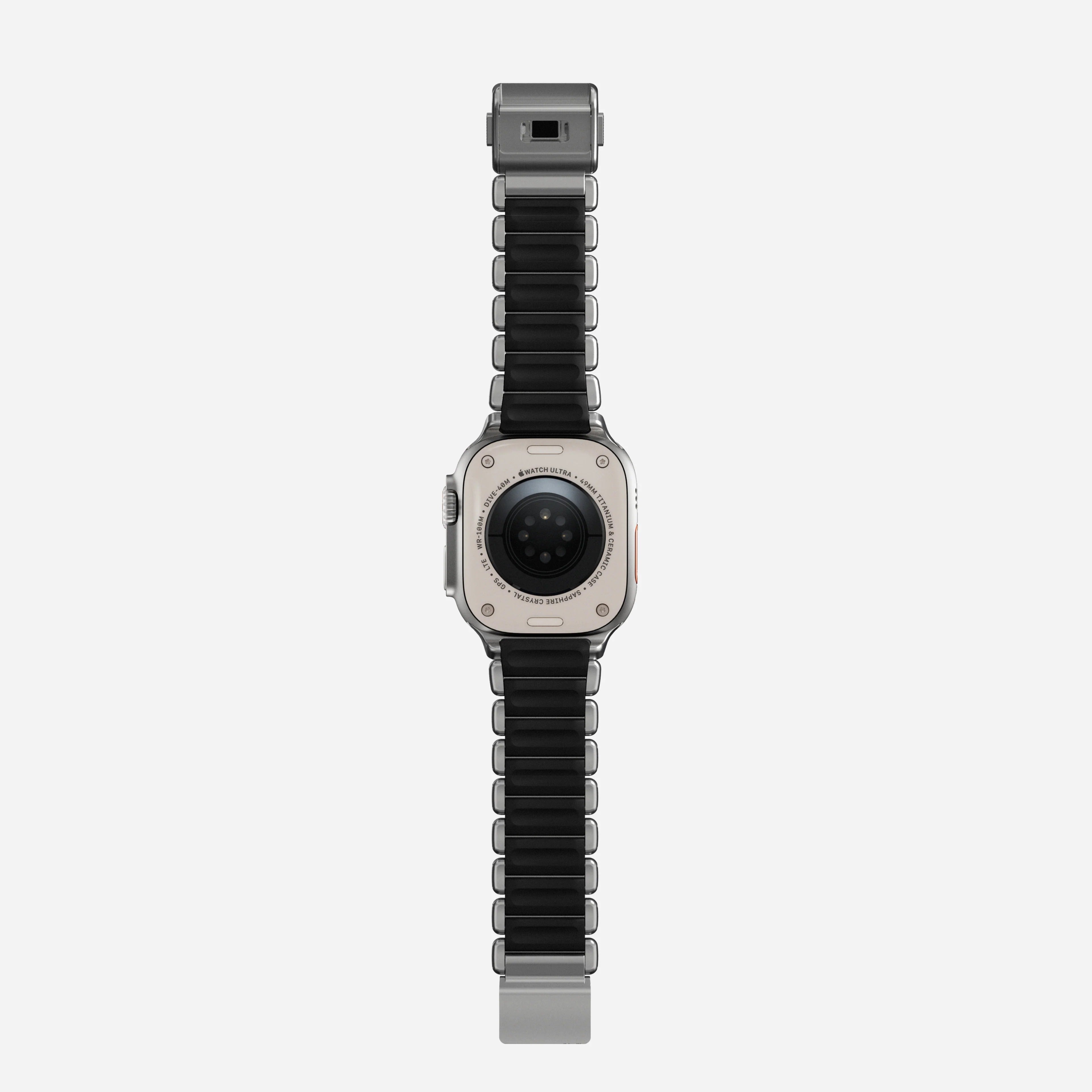 Nomad Stratos Titanium Apple Watch Ultra 1 - 3 / 42-49mm / Series 1-11 & SE - Natural Titanium / Black