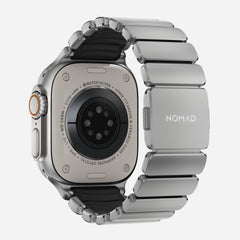 Nomad Stratos Titanium Apple Watch Ultra 1 - 3 / 42-49mm / Series 1-11 & SE - Natural Titanium / Black
