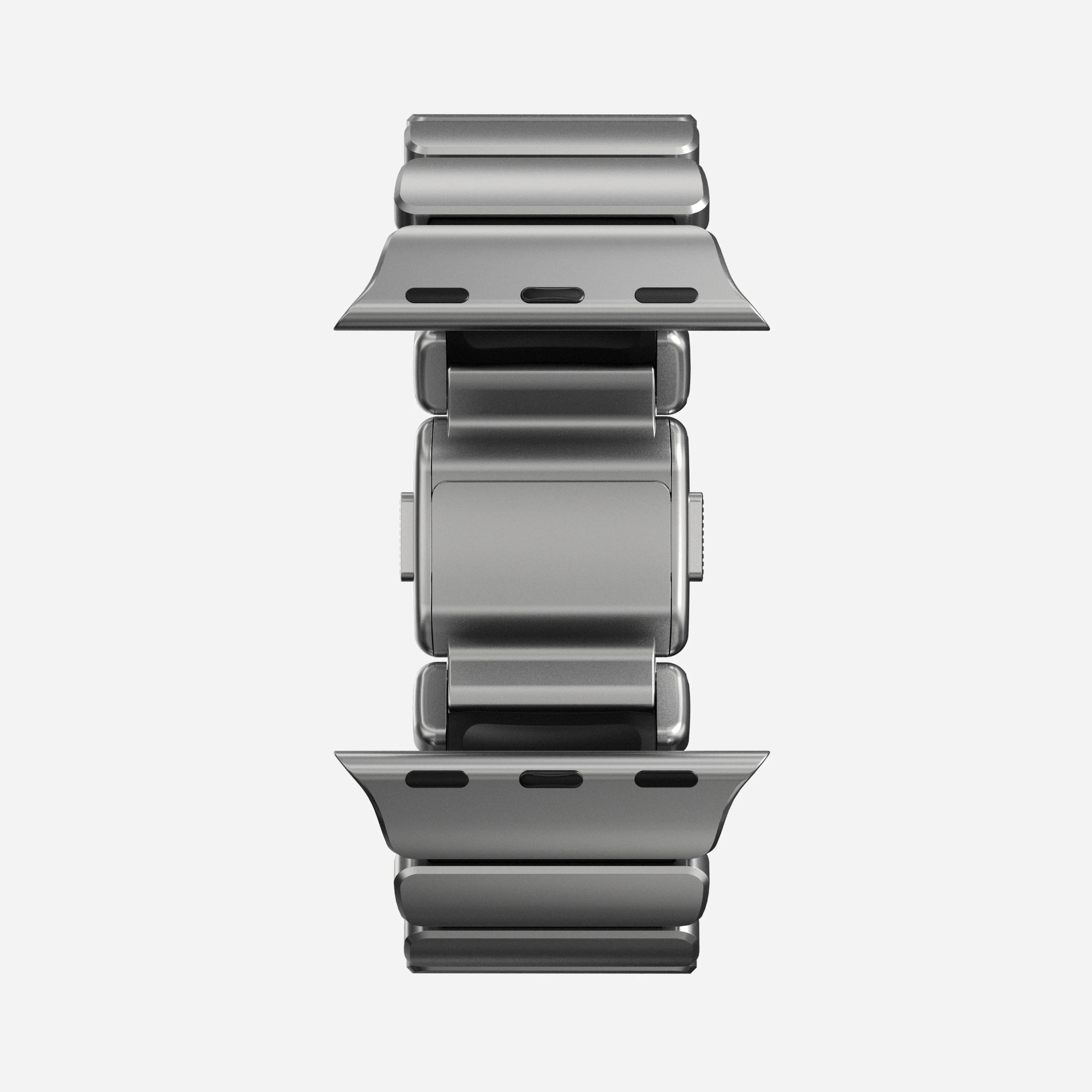 Nomad Stratos Titanium Apple Watch Ultra 1 - 3 / 42-49mm / Series 1-11 & SE - Natural Titanium / Black